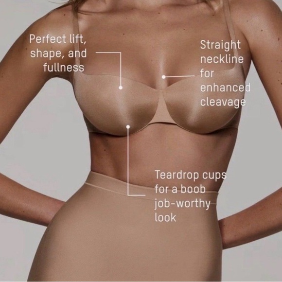 SKIMS Ultimate Balconnette Push Up Bra in Clay - NWT 34C - Picture 3 of 7
